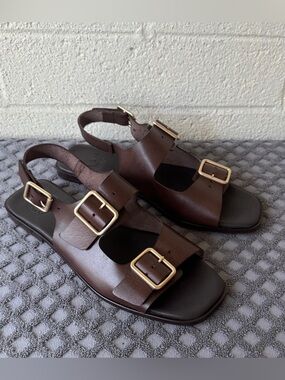 PENELOPE CHILVERS PORTOBELLO SLINGBACK WOMEN SANDALS BITTER BROWN SIZE US 10